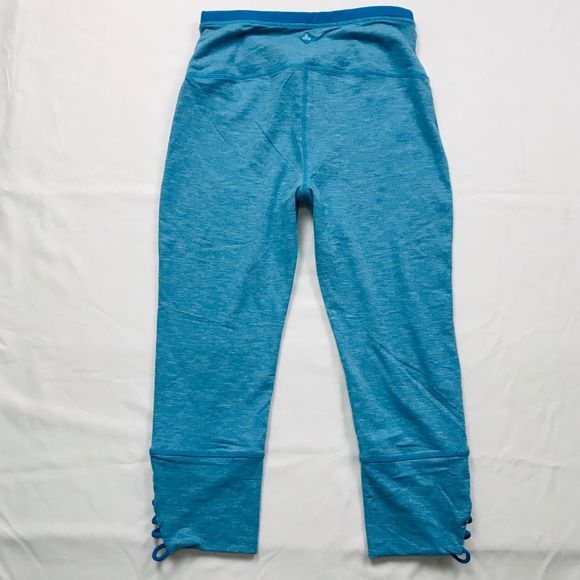 PrAna Turquoise Blue Mid Rise Cropped Leggings S - Picture 5 of 9